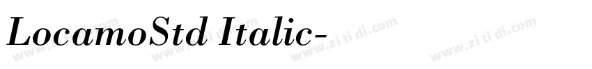 LocamoStd Italic字体转换